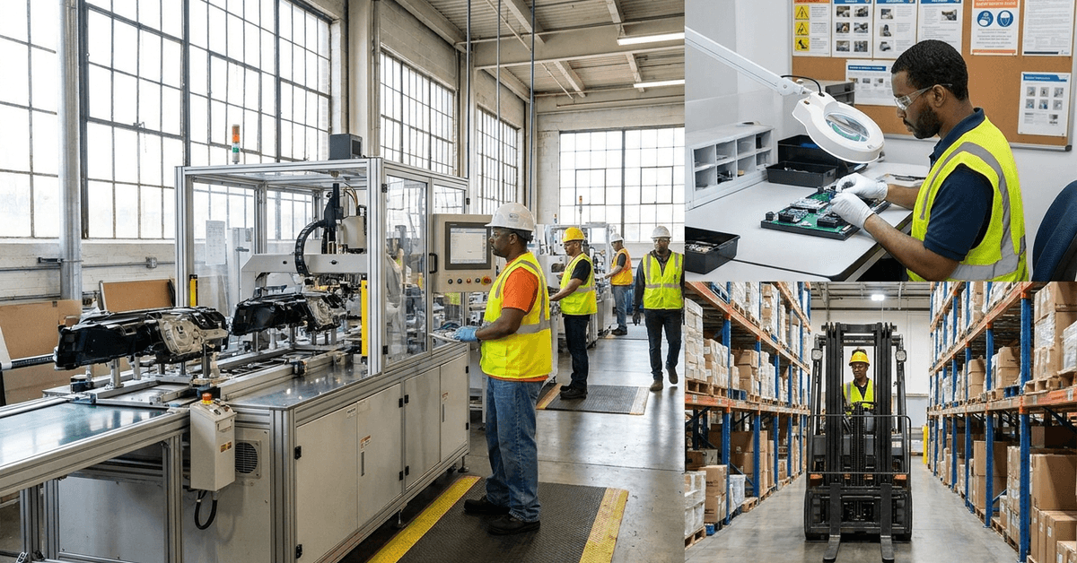 Empleos de producción en Estados Unidos: comienza tu camino hacia ingresos estables