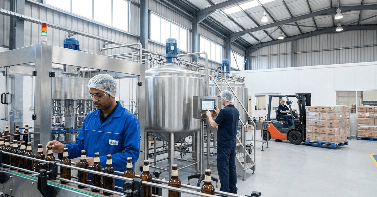Trabajos en fábricas de bebidas: puestos en envasado y producción